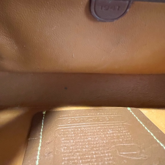 Vintage Coach Legacy Penny Purse Tan Leather Flap Crossbody Turnlock Convertable - Picture 13 of 15